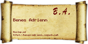 Benes Adrienn névjegykártya